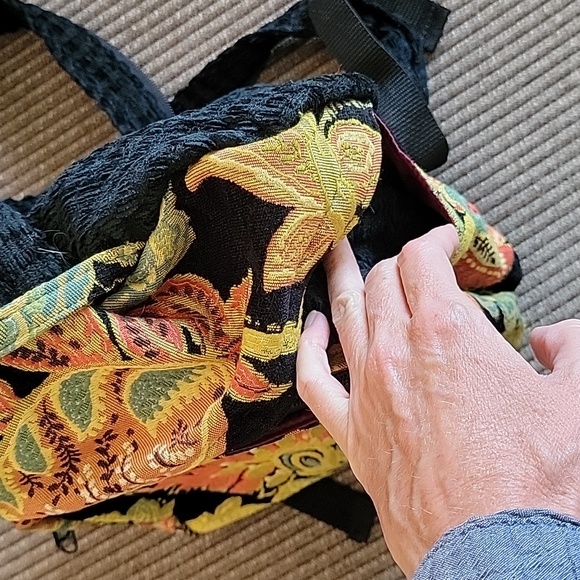 Small Vegan Convertible Boho Tapestry Backpack Sling Bag Purse 11×12.5 - Picture 7 of 7